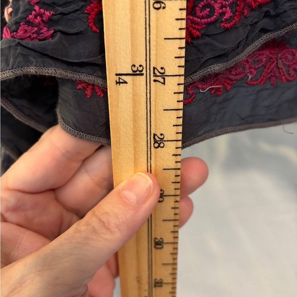 Johnny Was boho tunic embroidered flowers *flaw- bleach spots* upcycled? Sz med - Picture 8 of 11